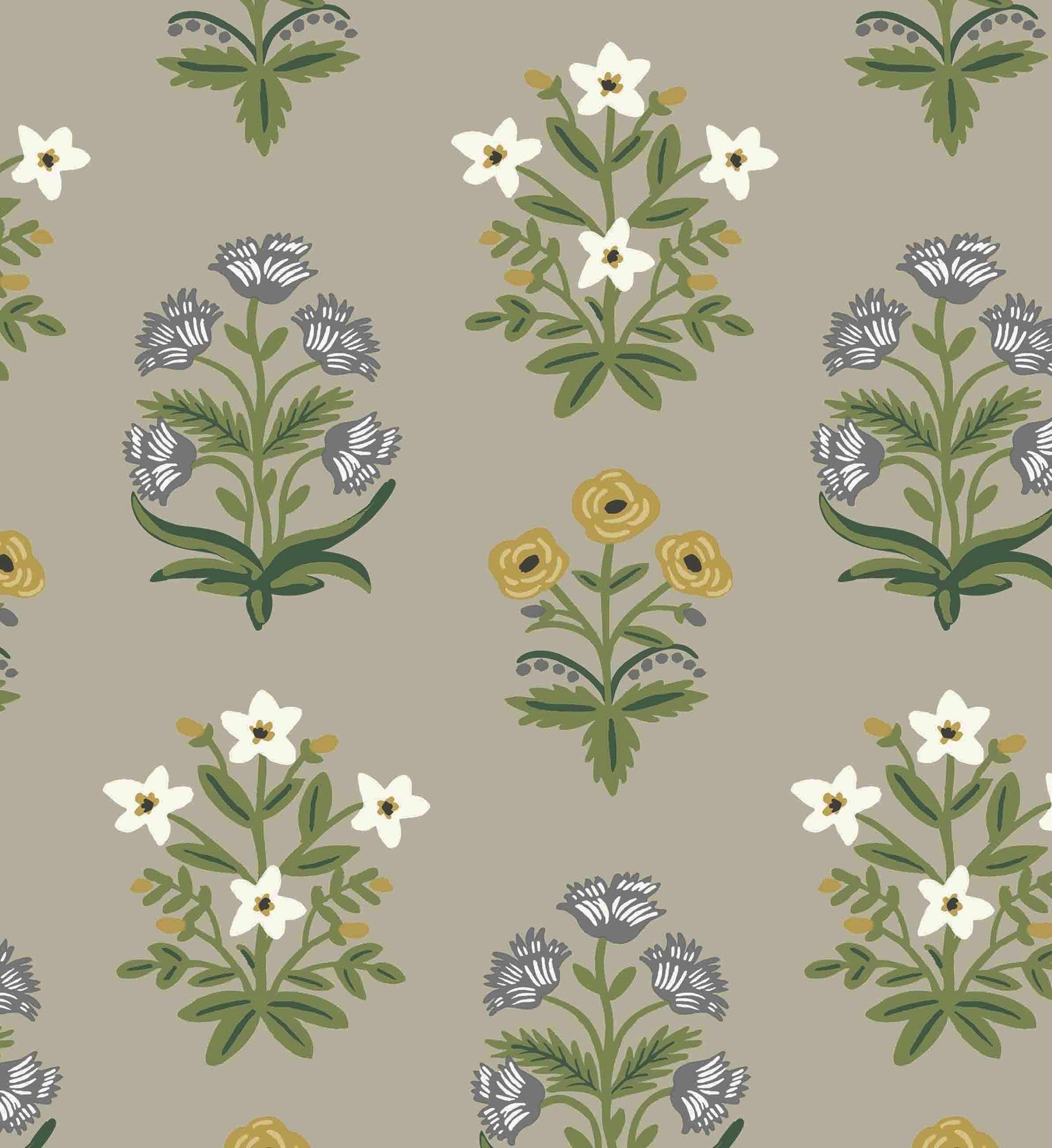 Mughal Rose Wallpaper - Linen