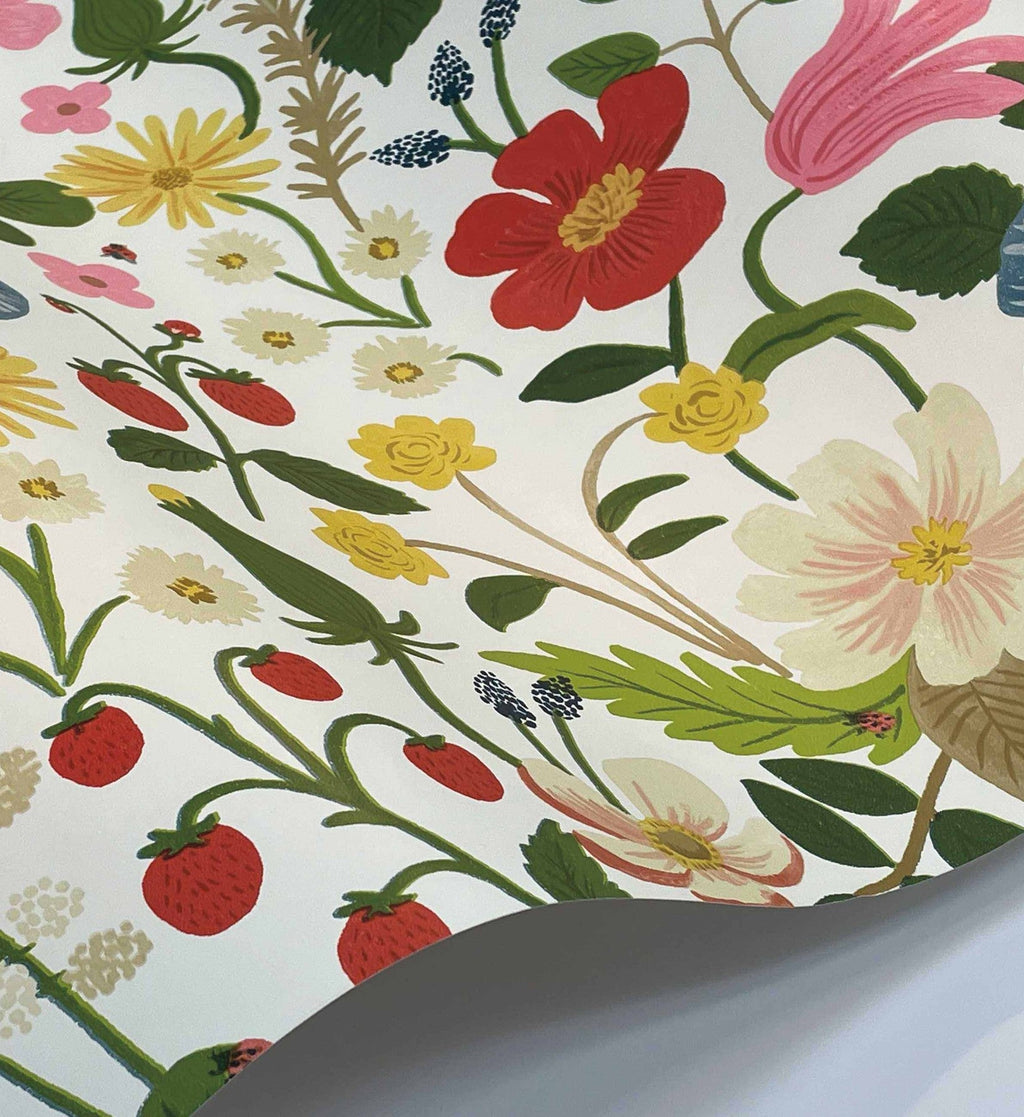 Strawberry Fields Wallpaper - White