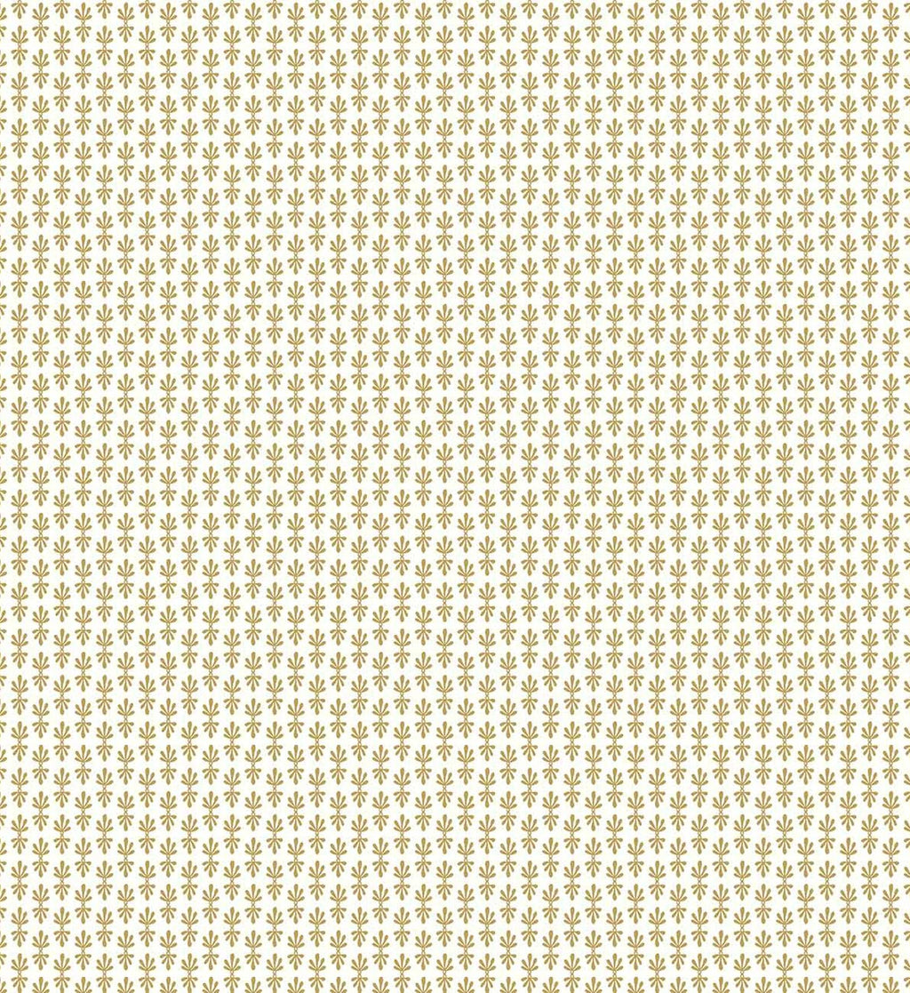 Petal Wallpaper - White & Metallic Gold