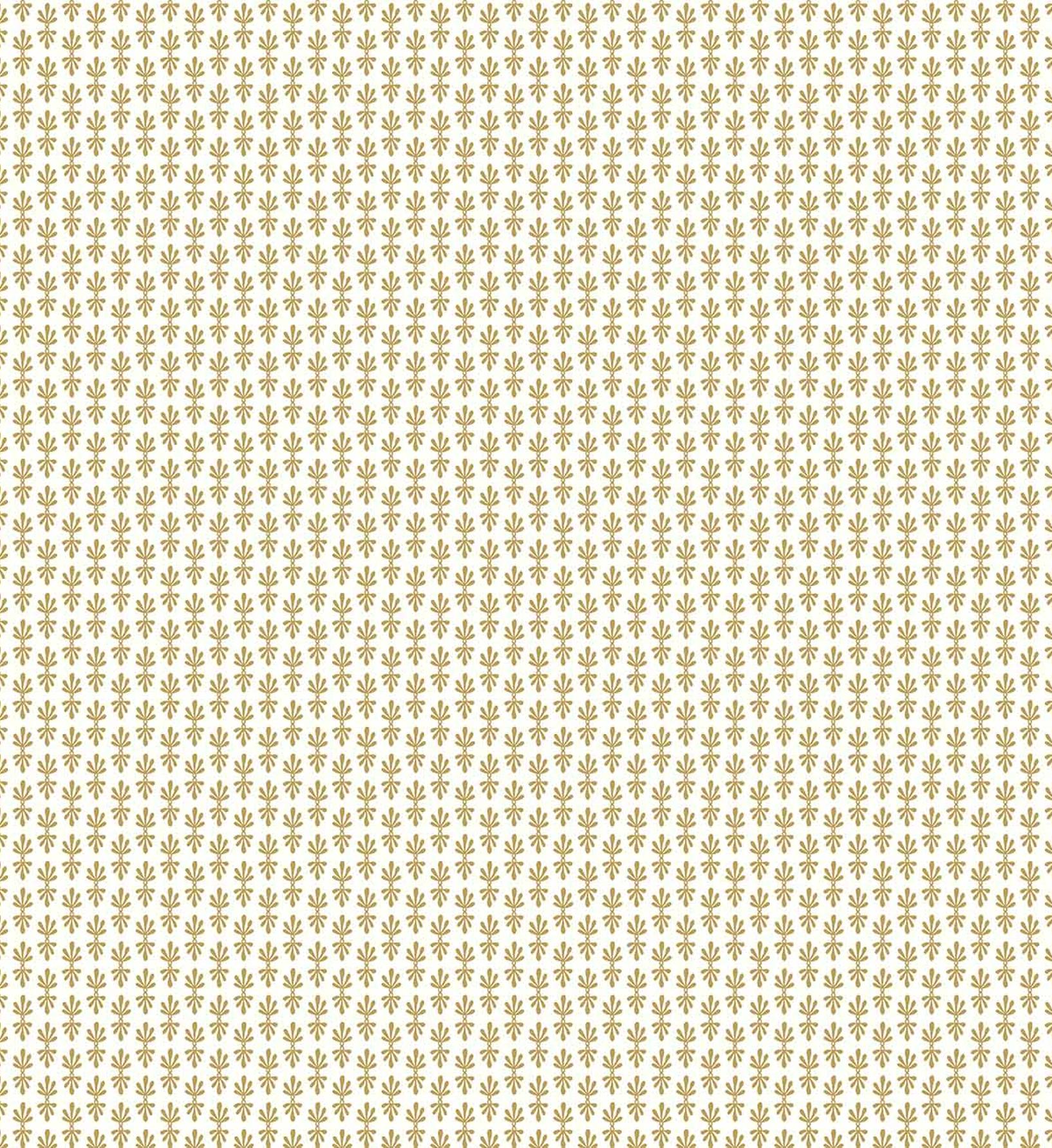 Petal Wallpaper - White & Metallic Gold