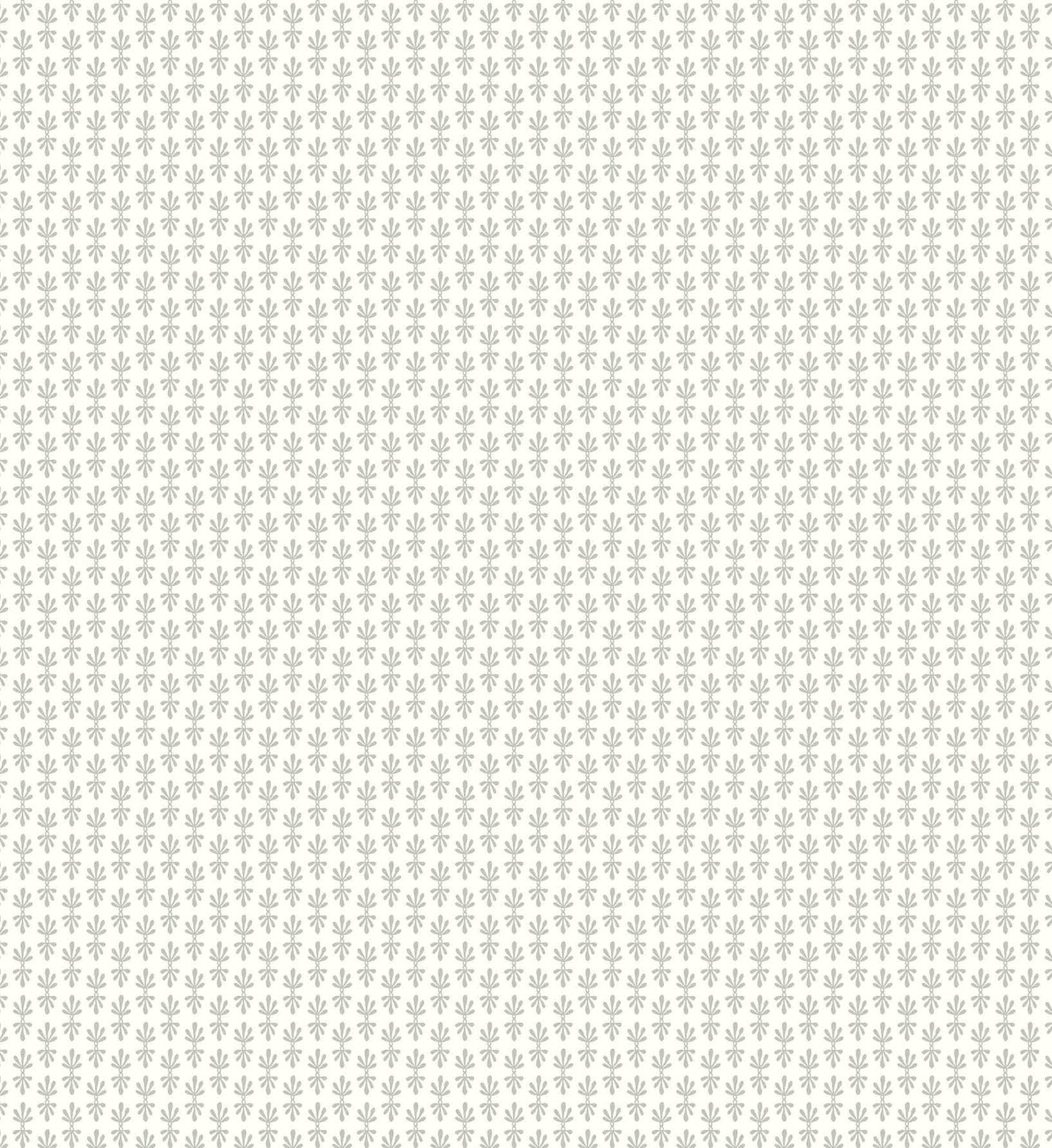 Petal Wallpaper - White & Metallic Silver
