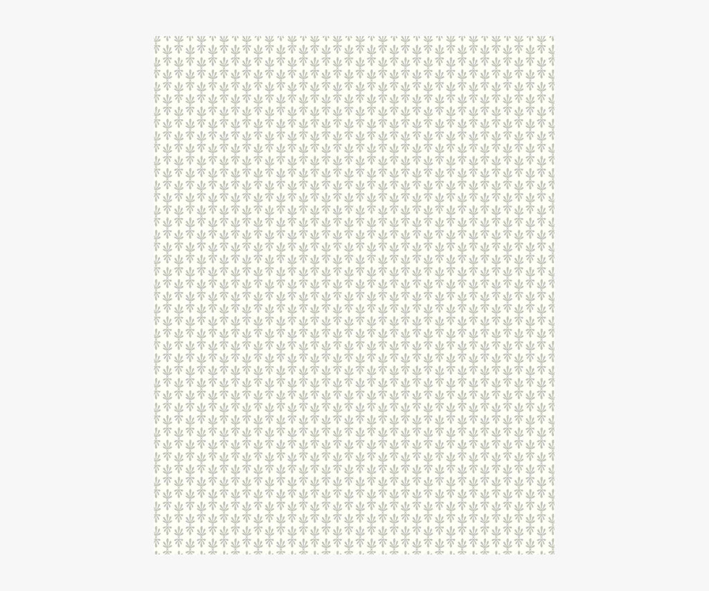 Petal Wallpaper Sample - White & Metallic Silver