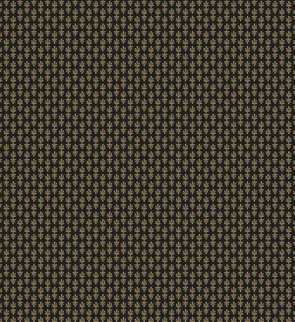 Petal Wallpaper - Black & Metallic Gold