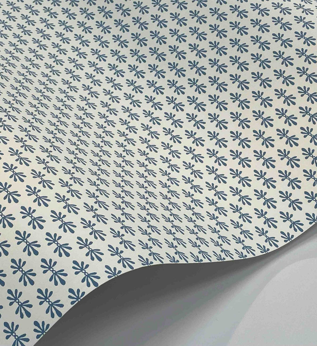 Petal Wallpaper - White & Blue