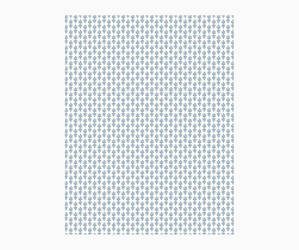 Petal Wallpaper Sample - White & Blue
