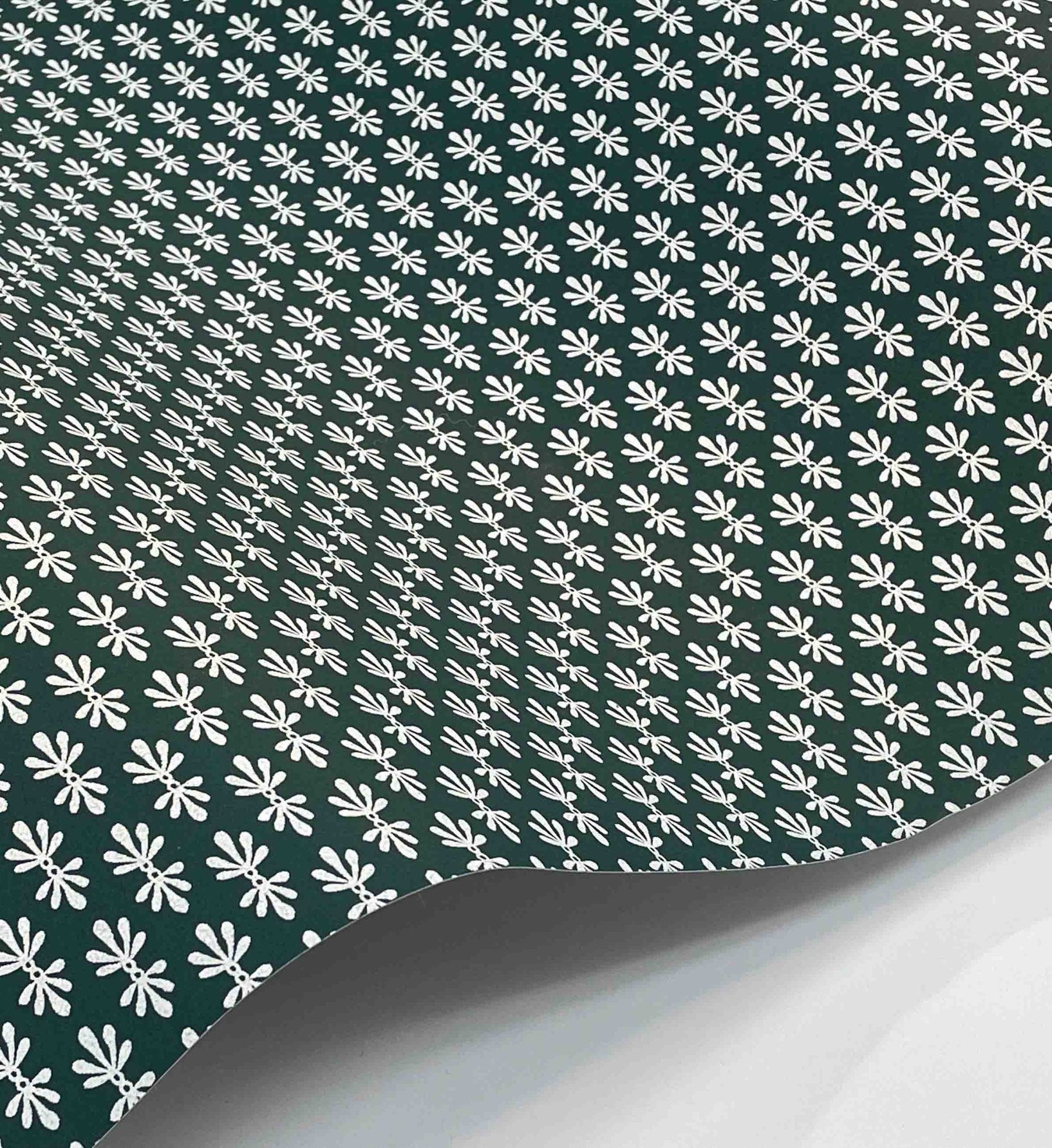 Petal Wallpaper - Teal & White