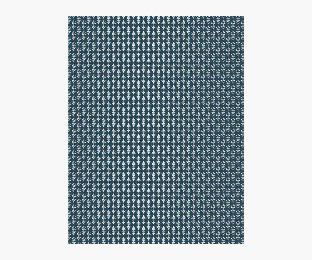 Petal Wallpaper Sample - Teal & White