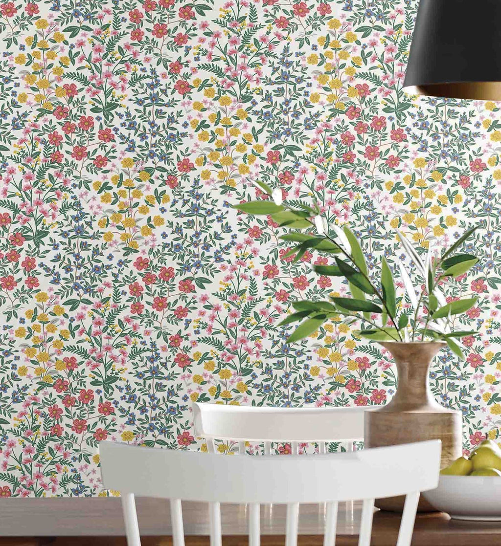 Wildwood Garden Wallpaper - White