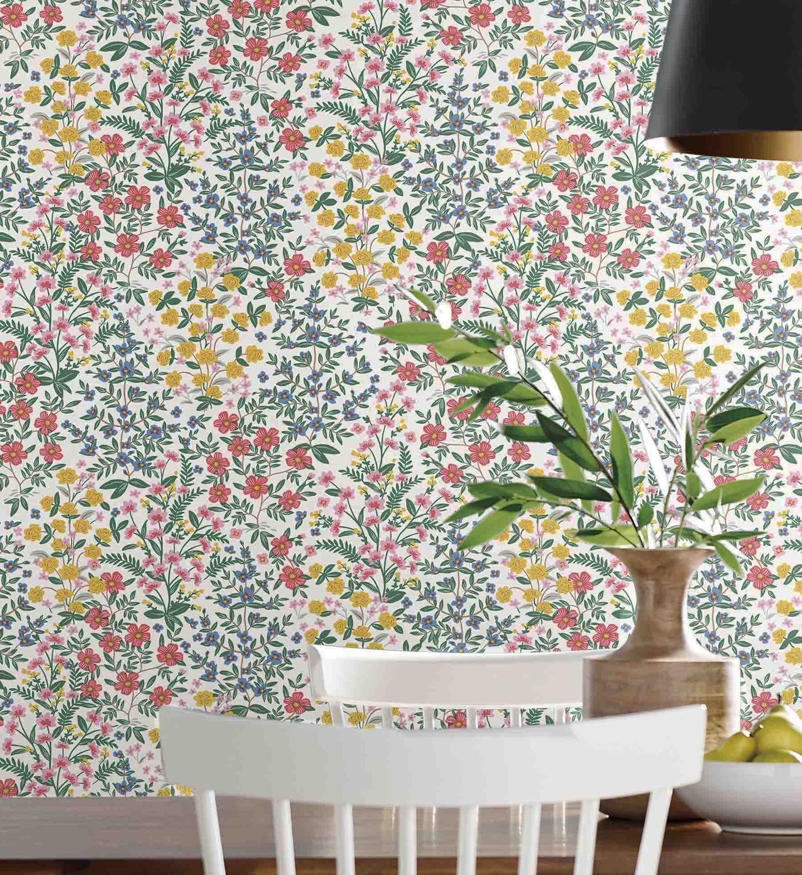 Wildwood Garden Wallpaper - White