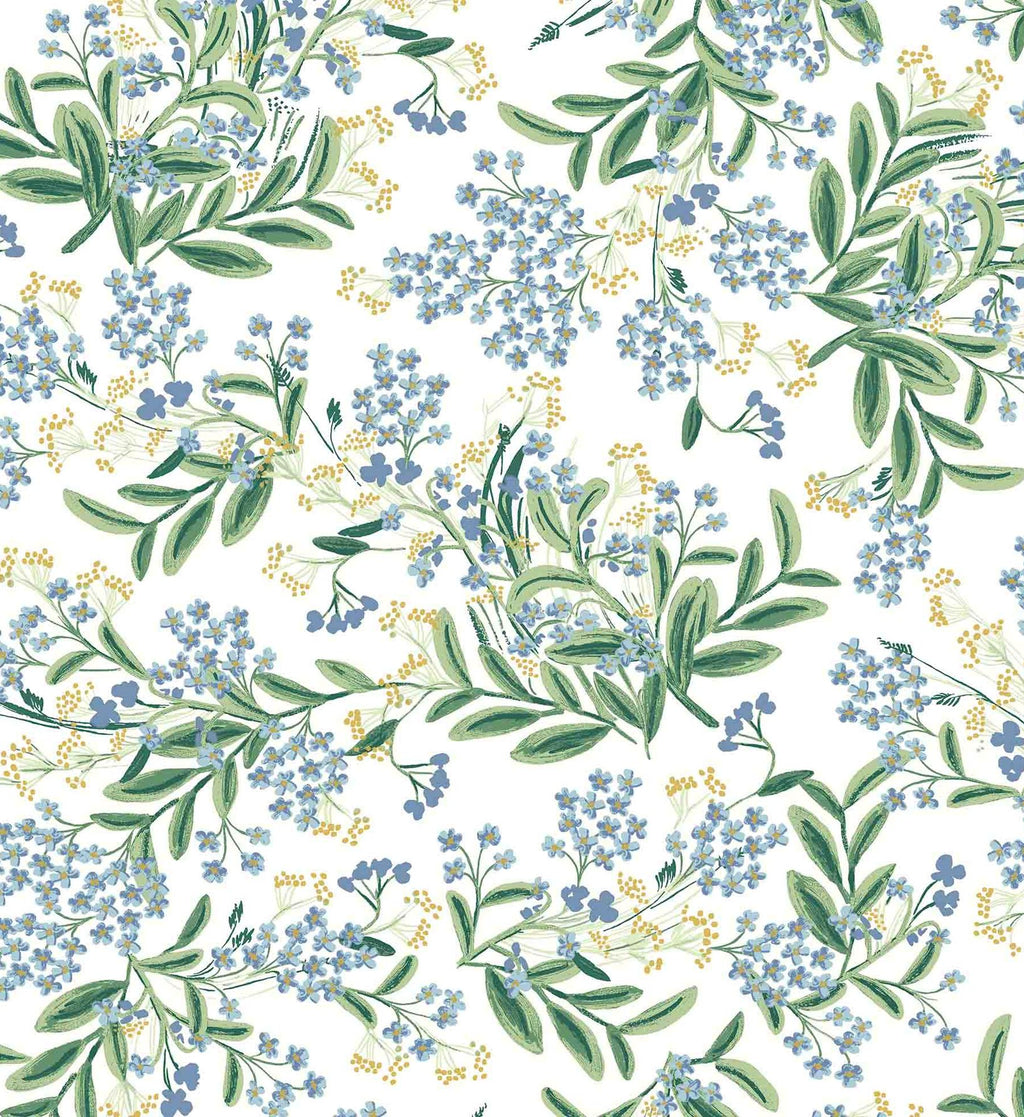 Cornflower Wallpaper - White