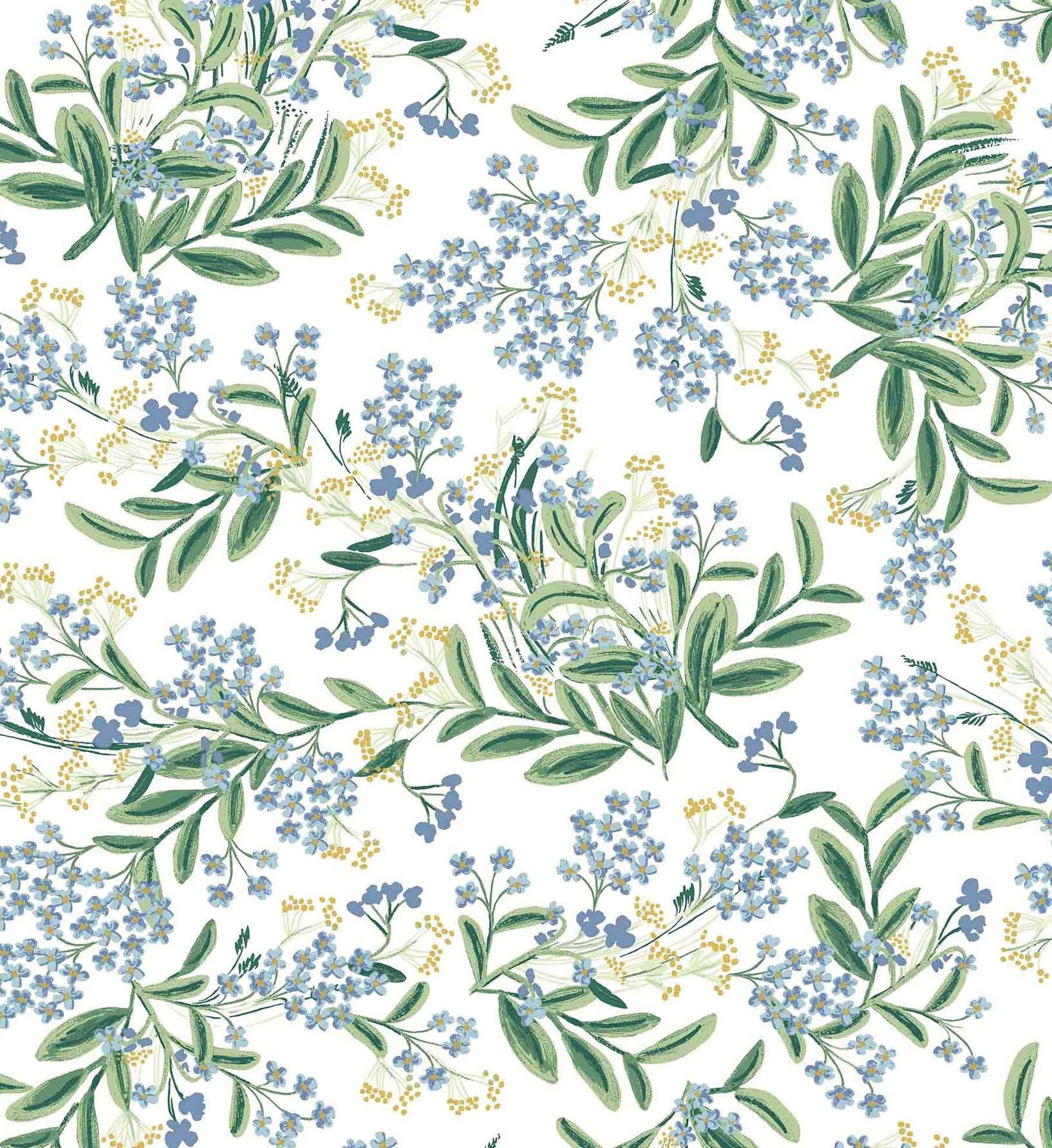 Cornflower Wallpaper - White