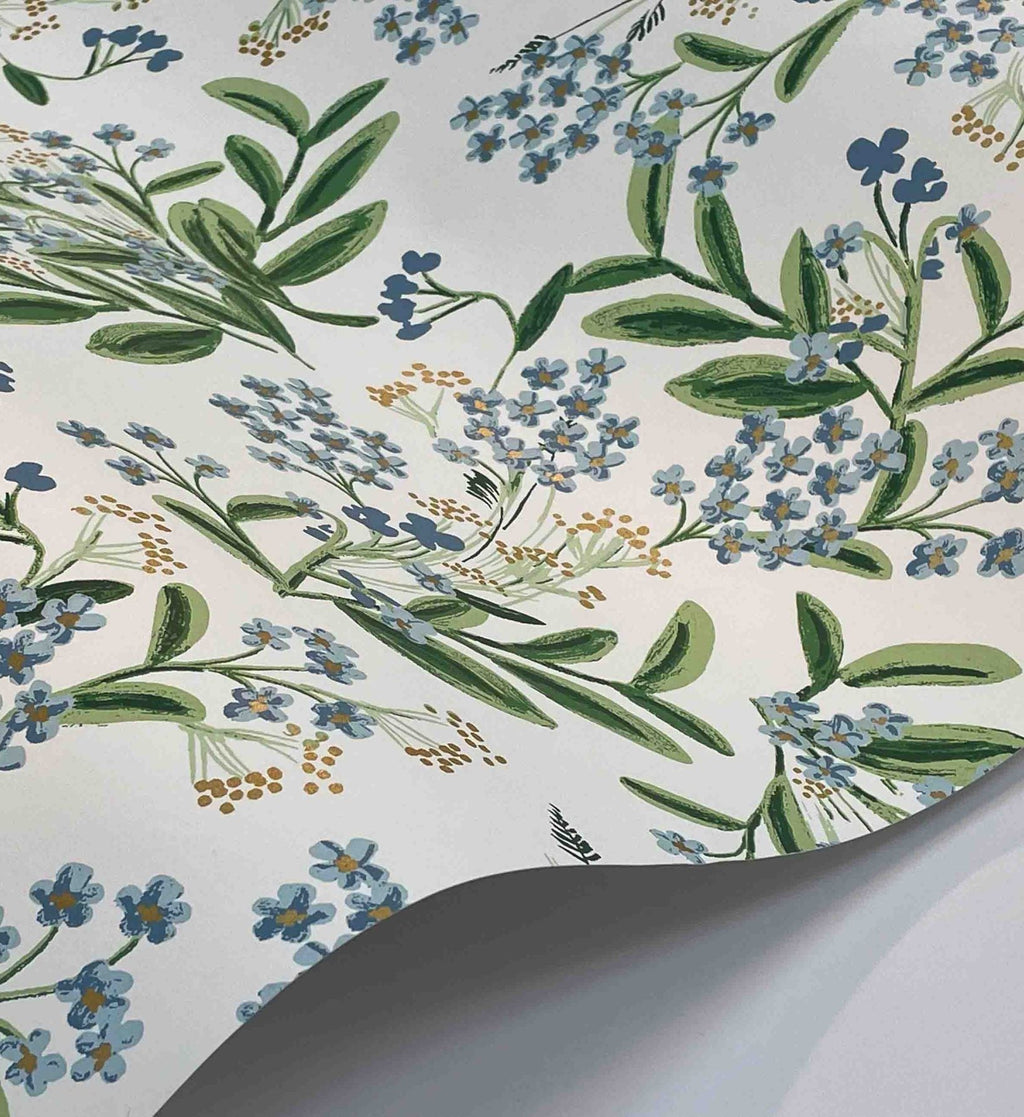 Cornflower Wallpaper - White