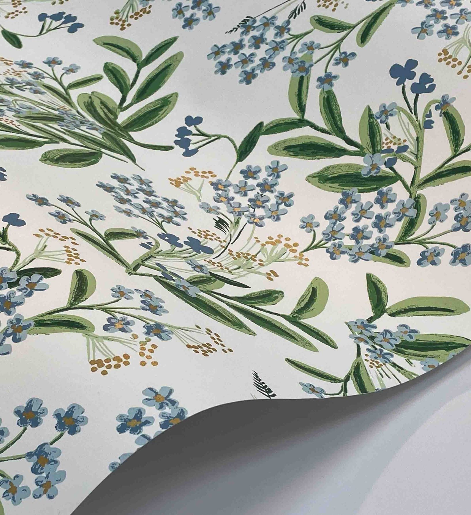Cornflower Wallpaper - White