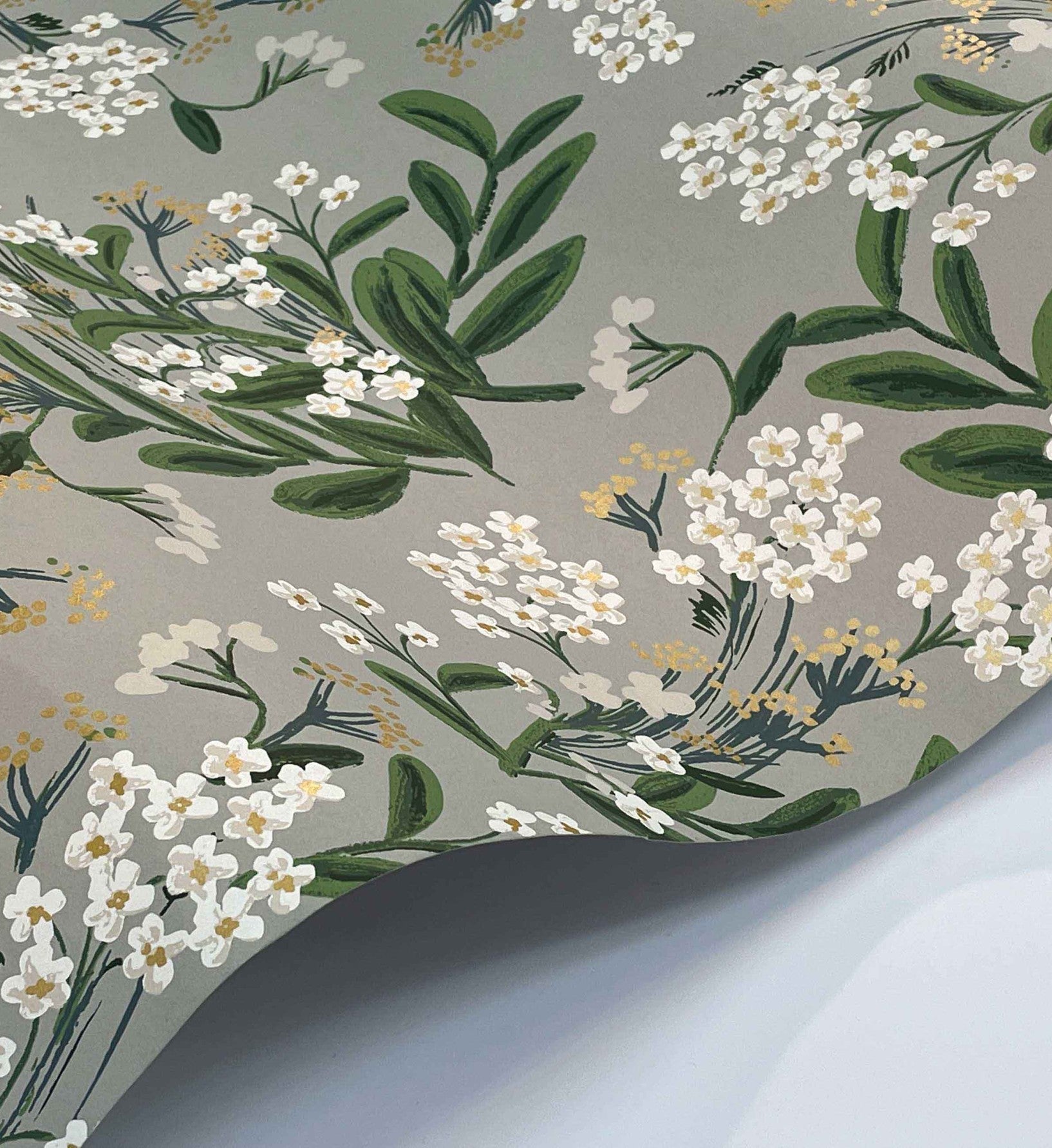 Cornflower Wallpaper - Grey