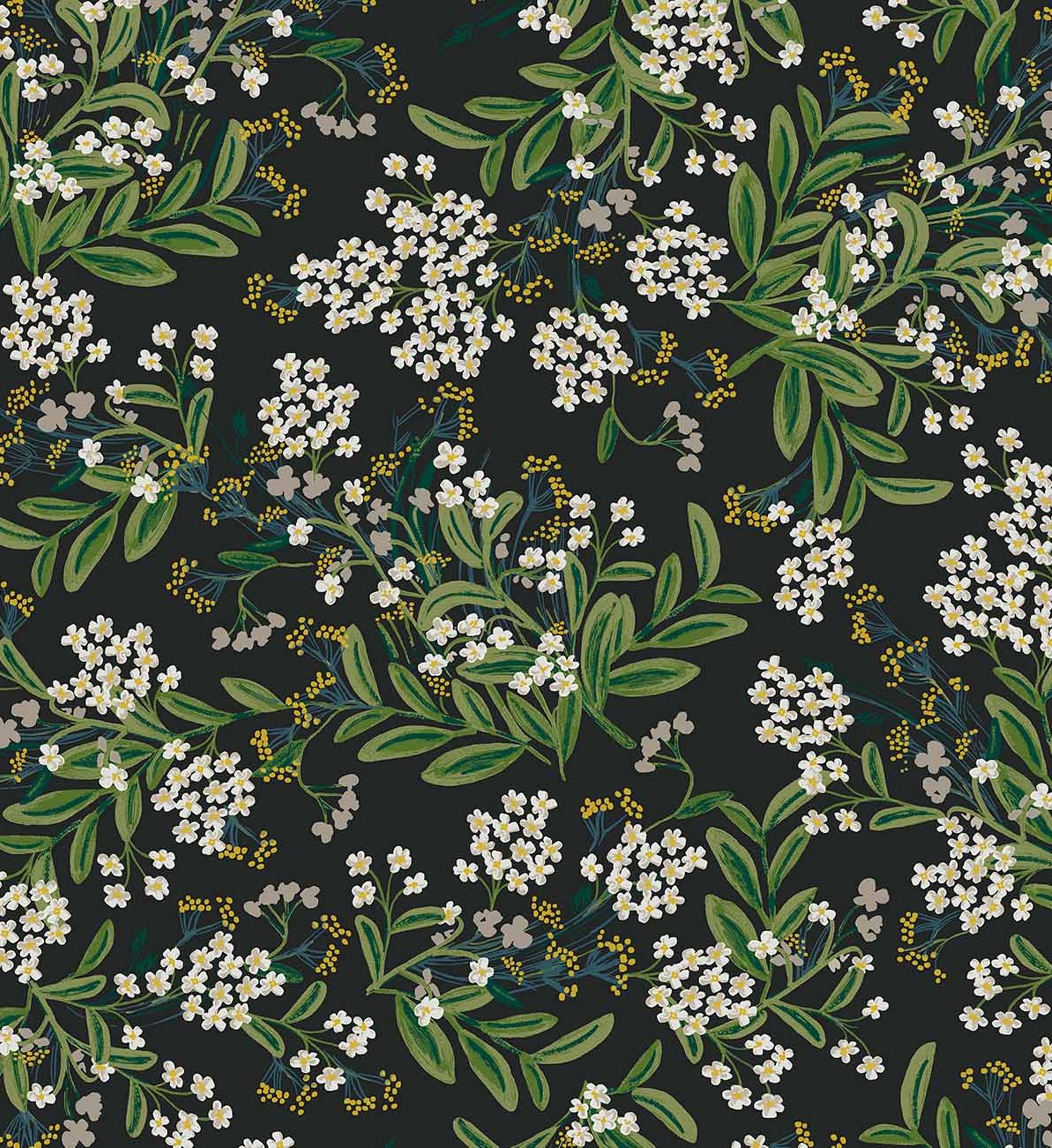 Cornflower Wallpaper - Black