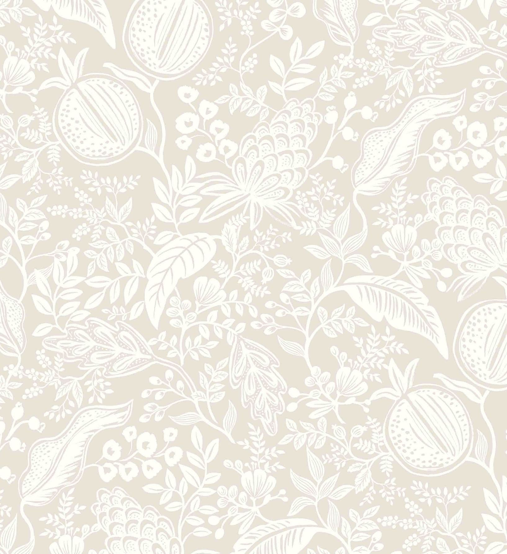 Pomegranate Wallpaper - Beige & White