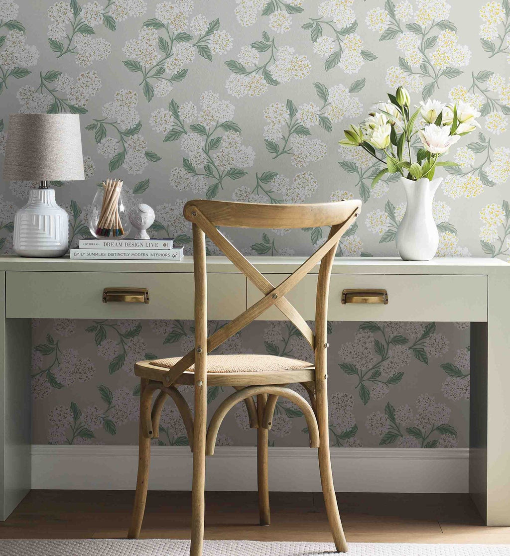 Hydrangea Wallpaper - Linen