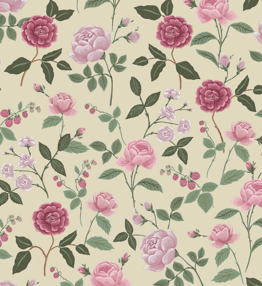 Roses Wallpaper - Linen