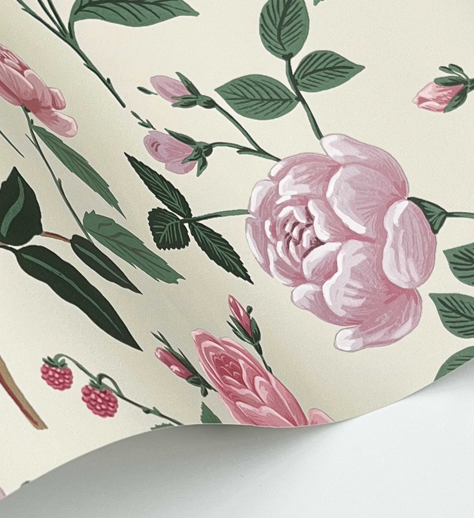 Roses Wallpaper - Linen