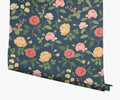 Roses Wallpaper - Navy