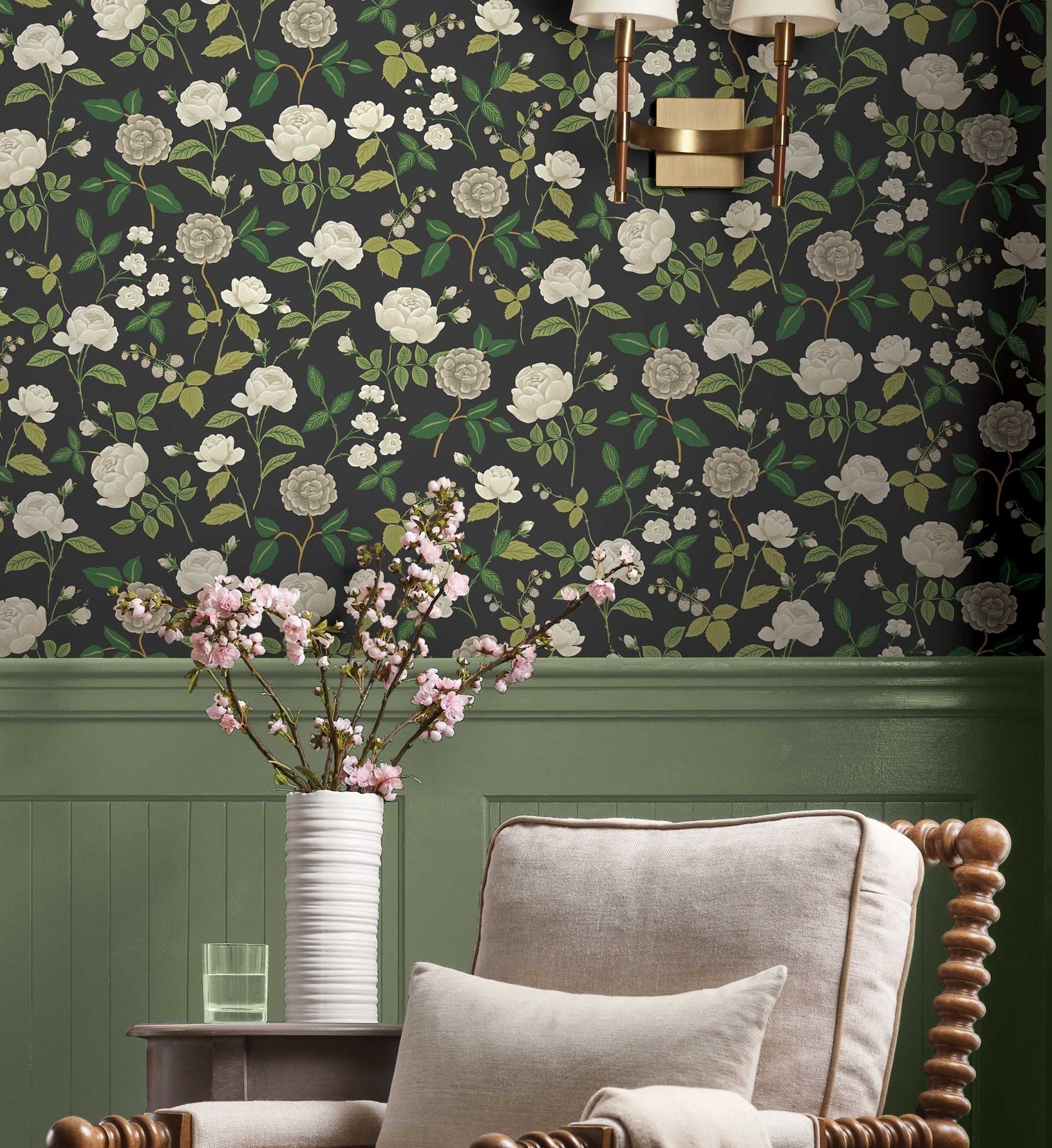 Roses Wallpaper - Black