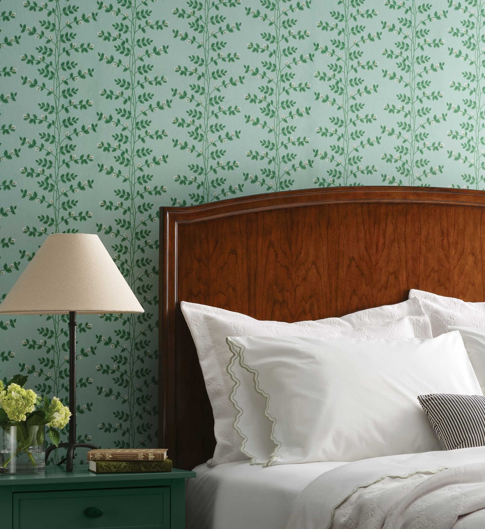 Climbing Vines Wallpaper - Teal
