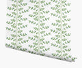 Climbing Vines Wallpaper - White & Blue