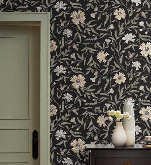 Aster Wallpaper - Black