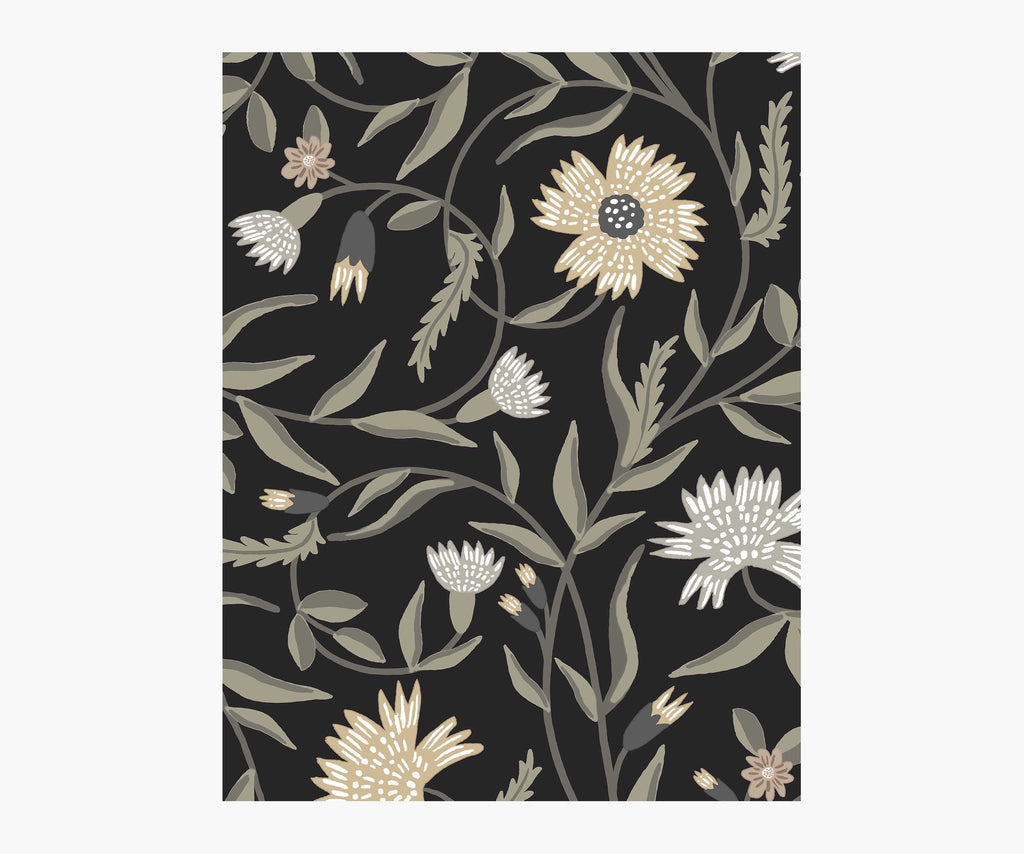 Aster Wallpaper Sample - Black