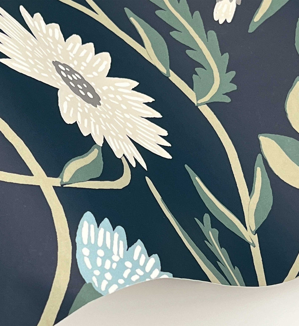 Aster Wallpaper - Navy