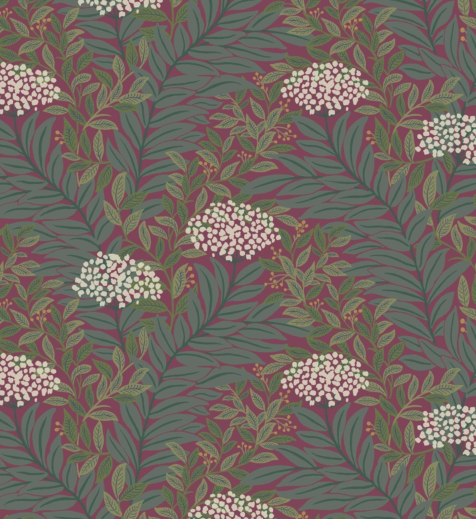 Highgrove Wallpaper - Burgundy