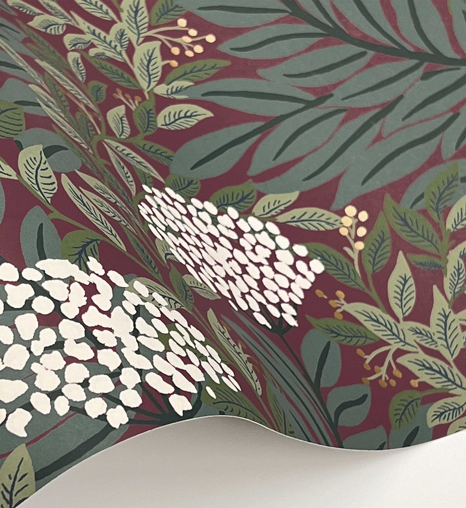 Highgrove Wallpaper - Burgundy
