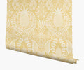 Pineapple Damask Wallpaper - Yellow