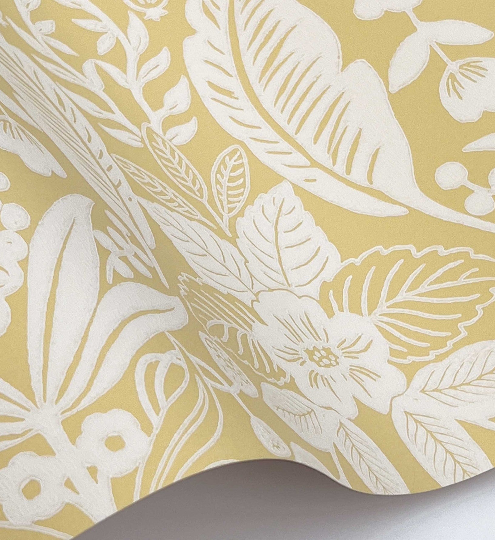 Pineapple Damask Wallpaper - Yellow