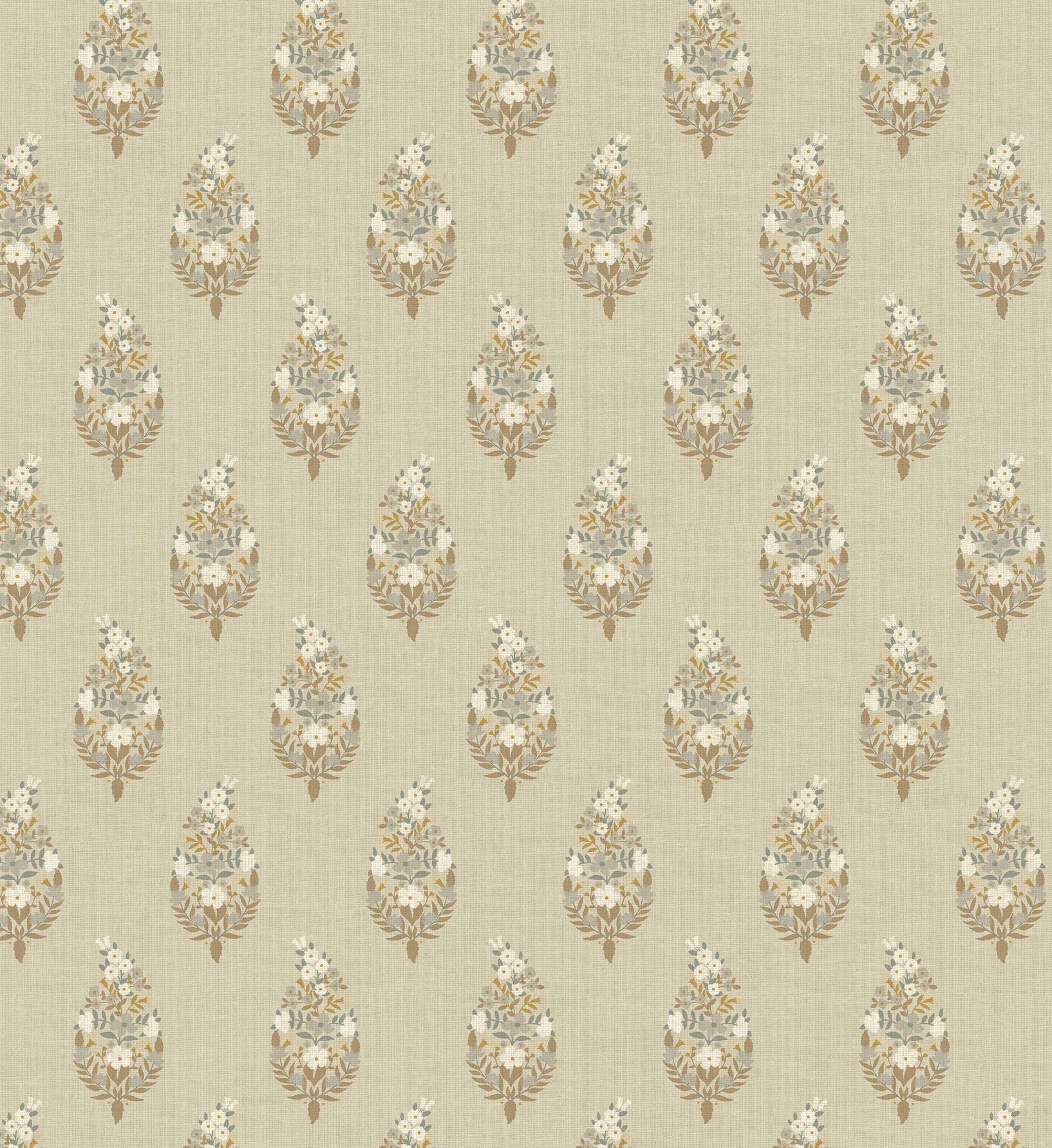 Paisley Wallpaper - Linen