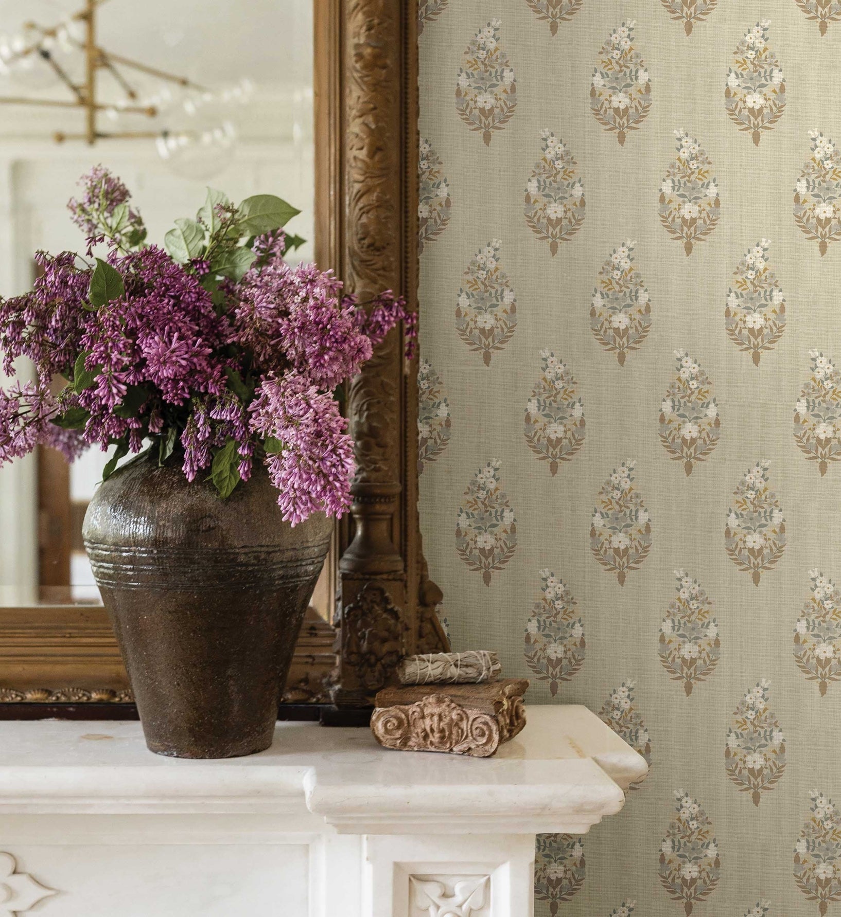 Paisley Wallpaper - Linen