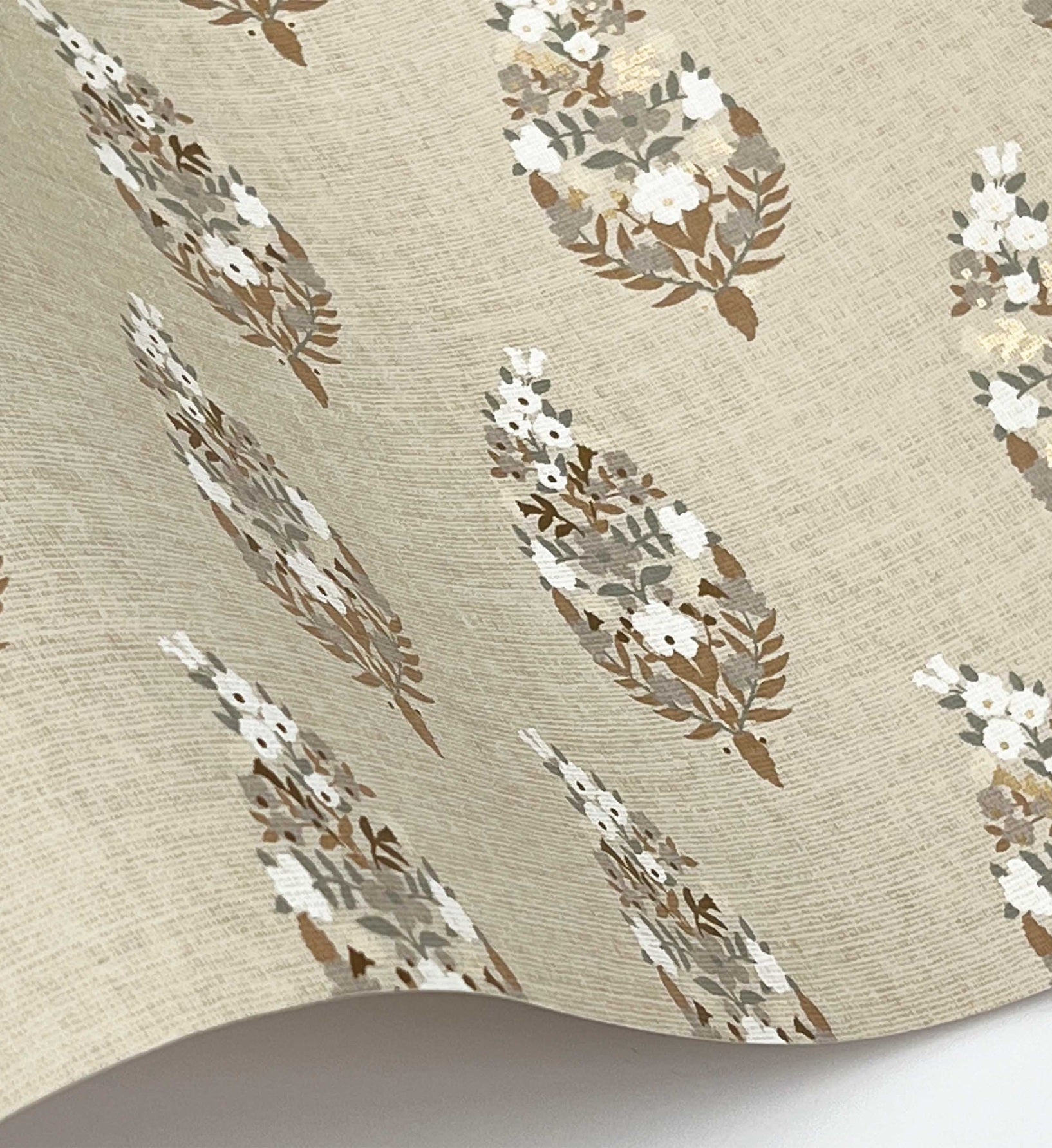 Paisley Wallpaper - Linen