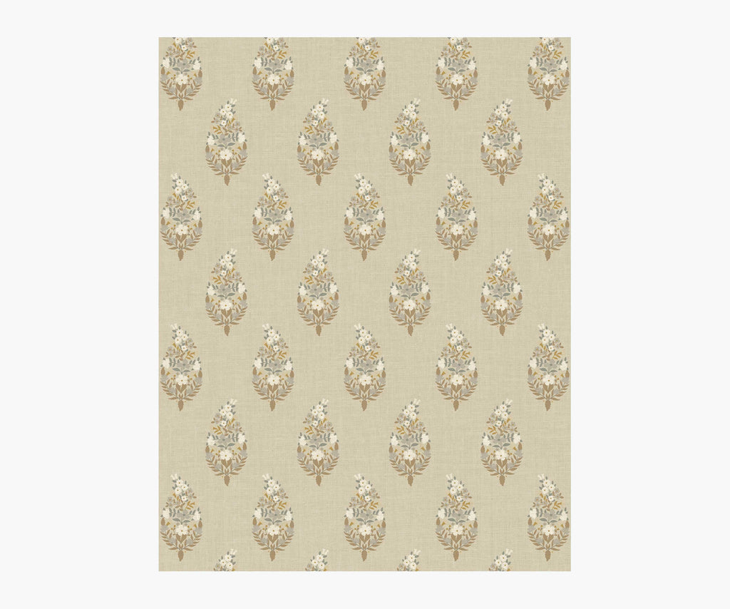 Paisley Wallpaper Sample - Linen