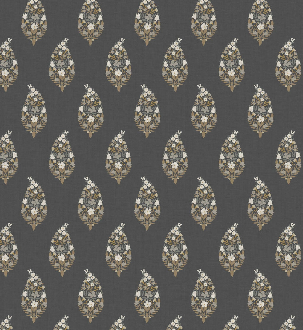 Paisley Wallpaper - Black