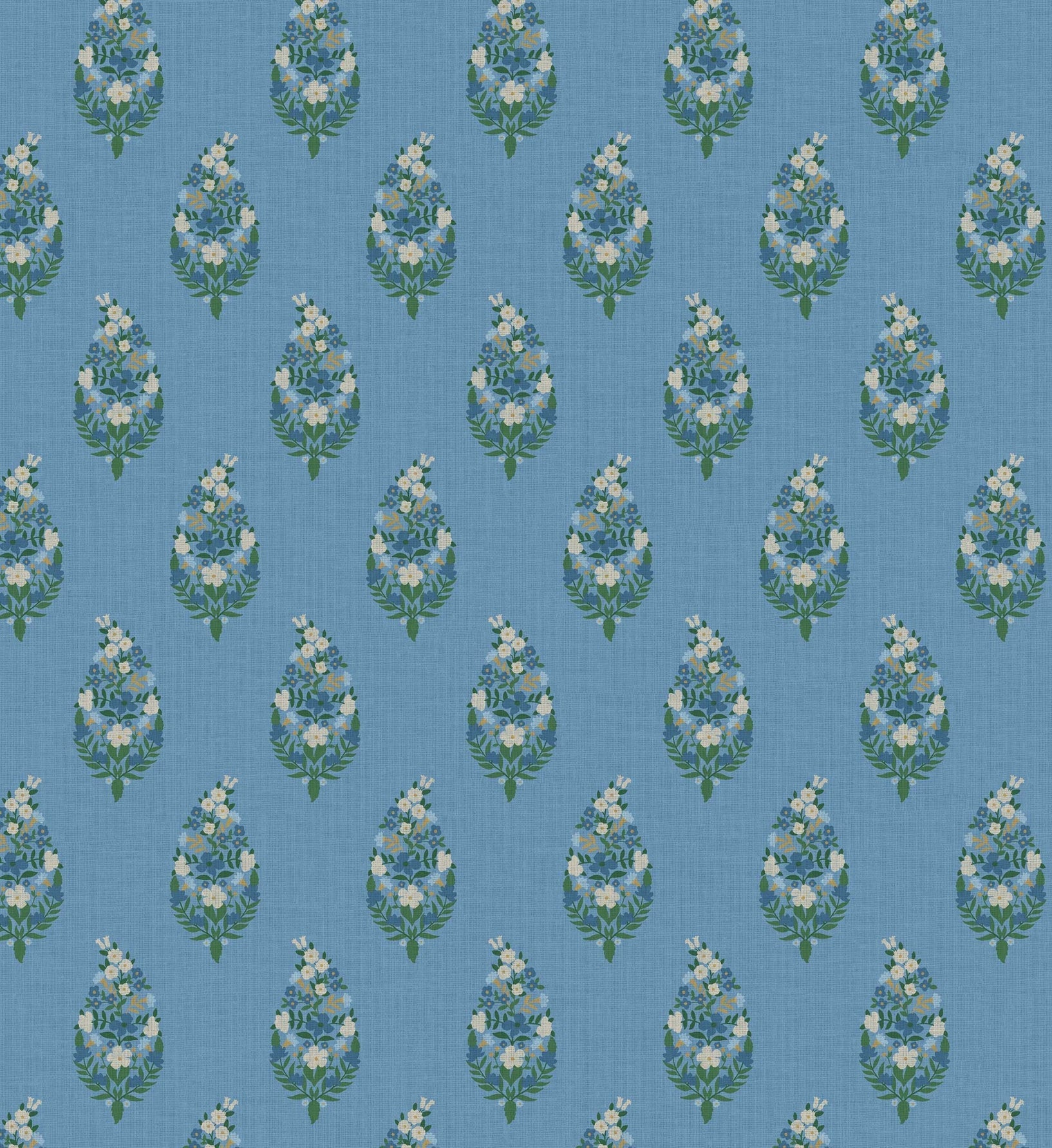Paisley Wallpaper - Blue