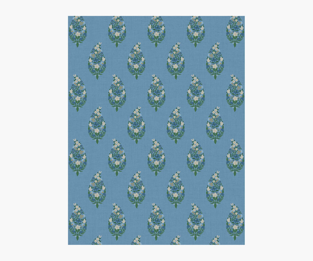 Paisley Wallpaper Sample - Blue