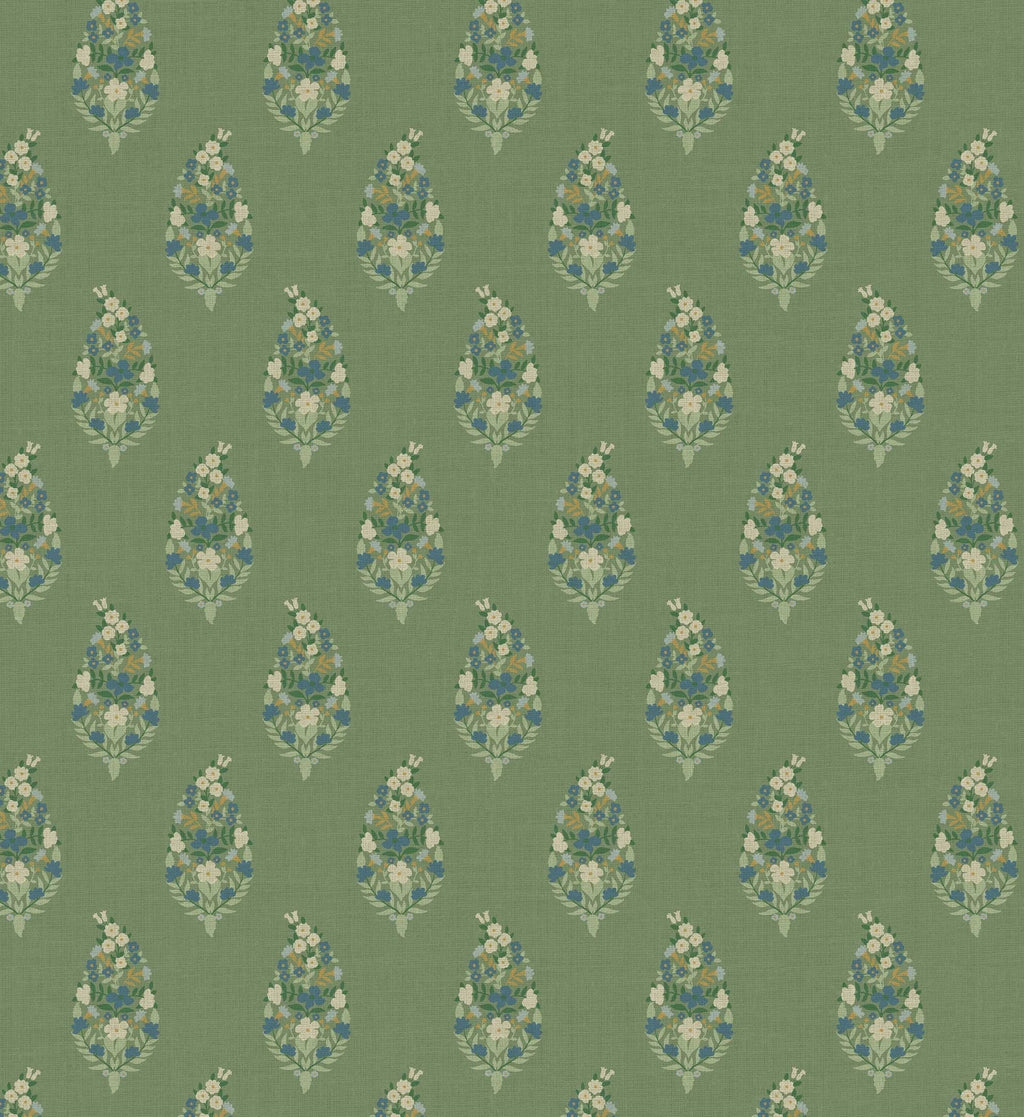 Paisley Wallpaper - Green