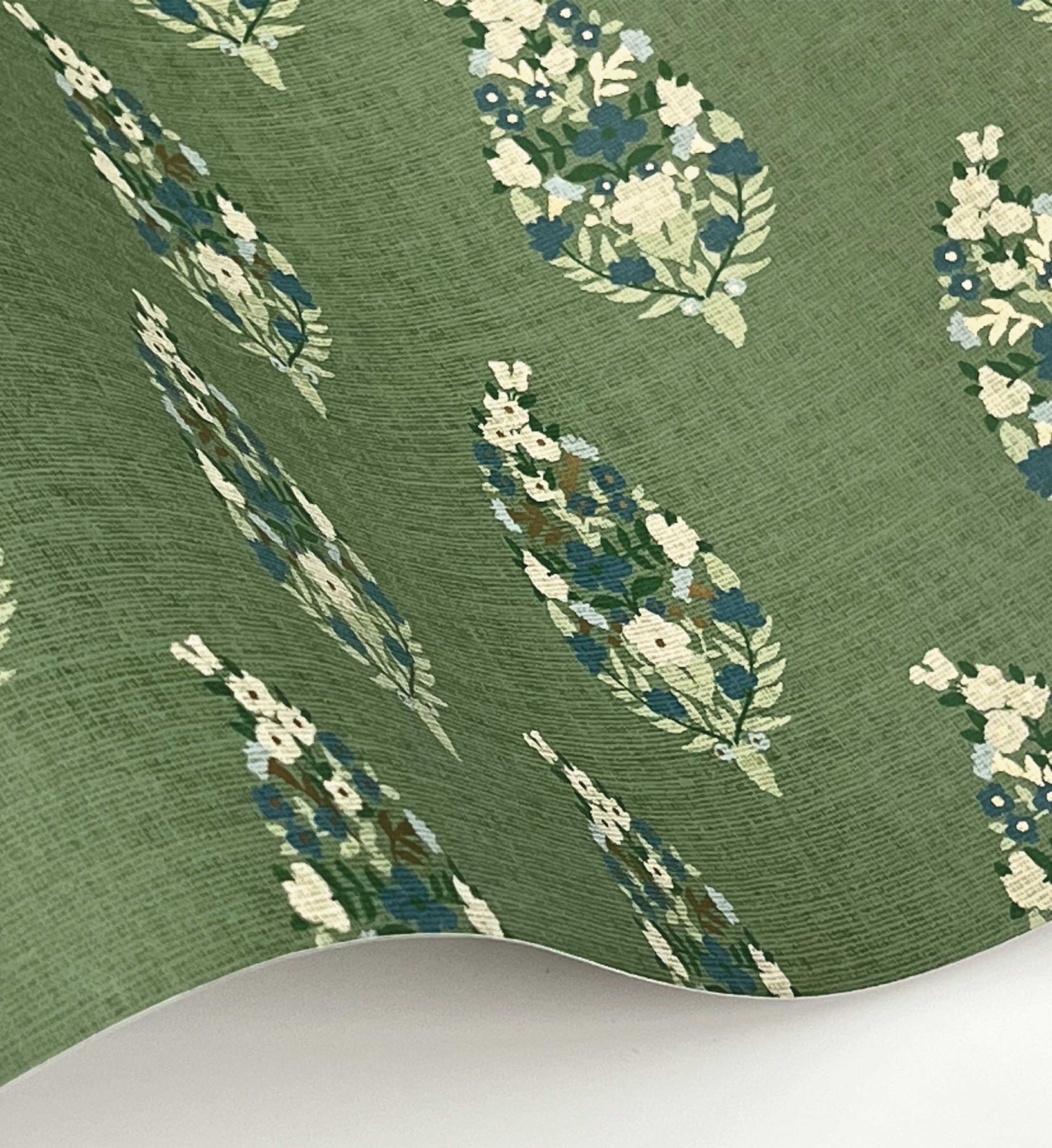 Paisley Wallpaper - Green