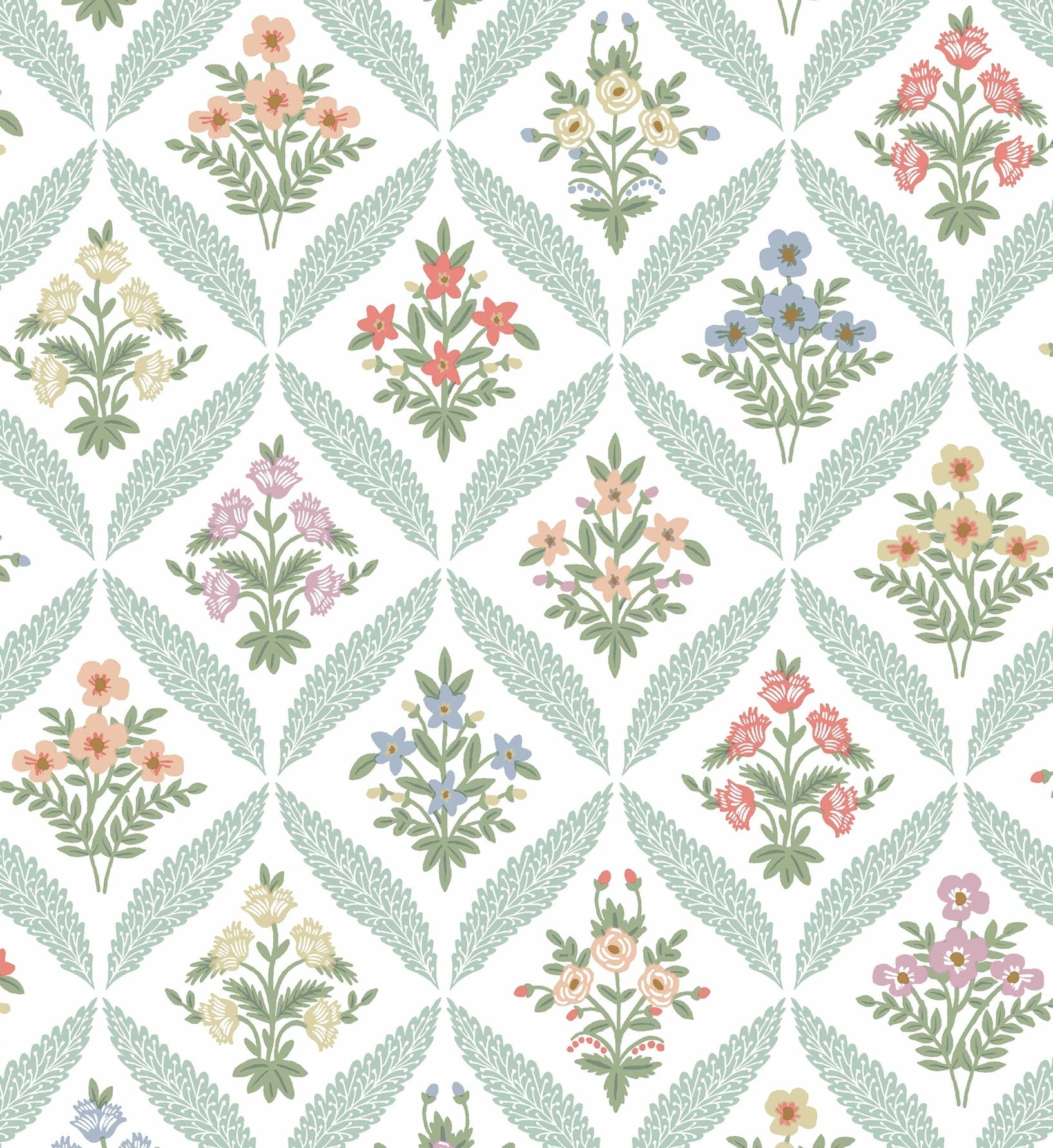 Estee Garden Wallpaper - Pastel Multi