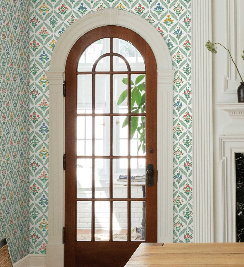 Estee Garden Wallpaper - Sage Multi