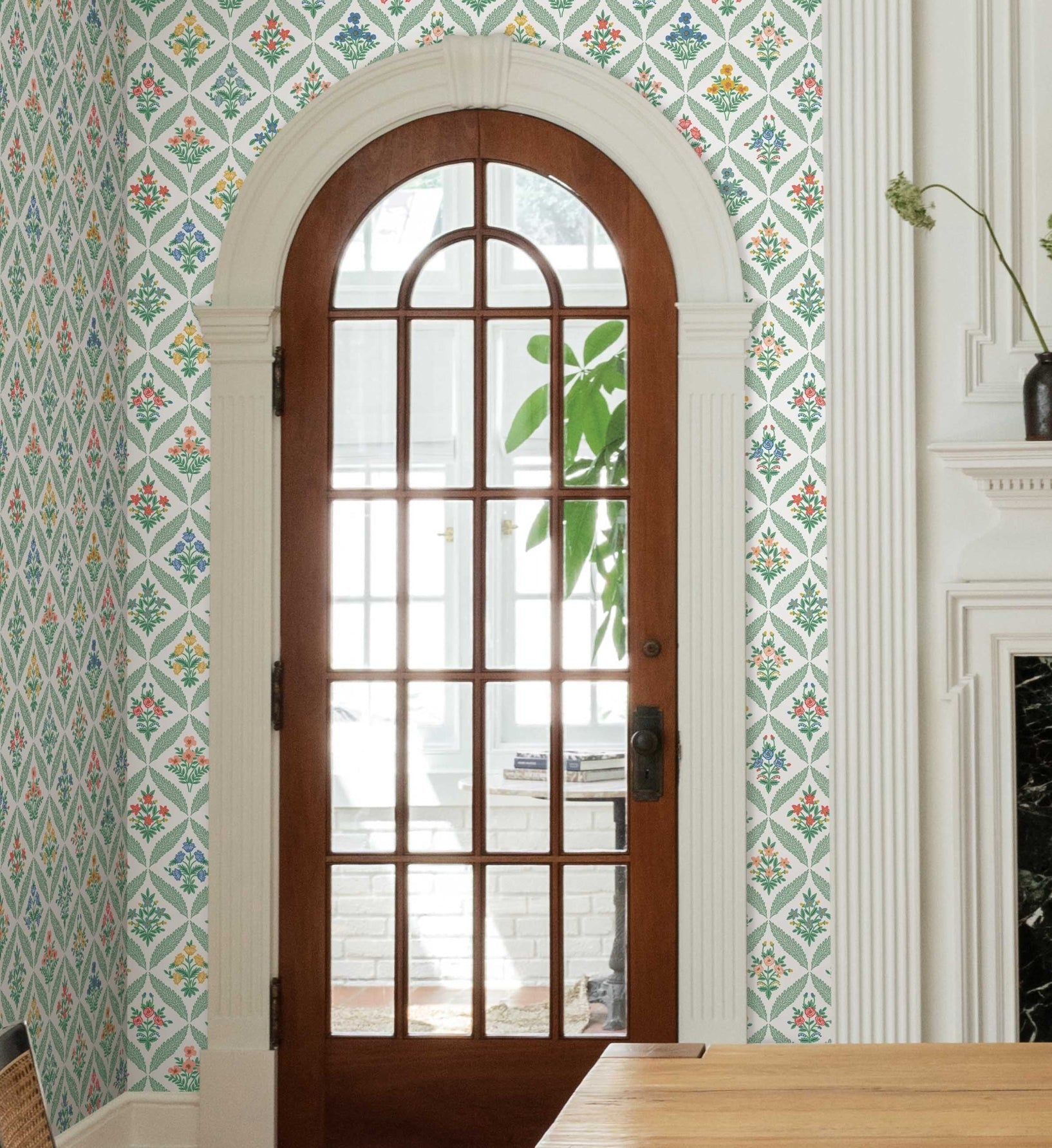 Estee Garden Wallpaper - Sage Multi