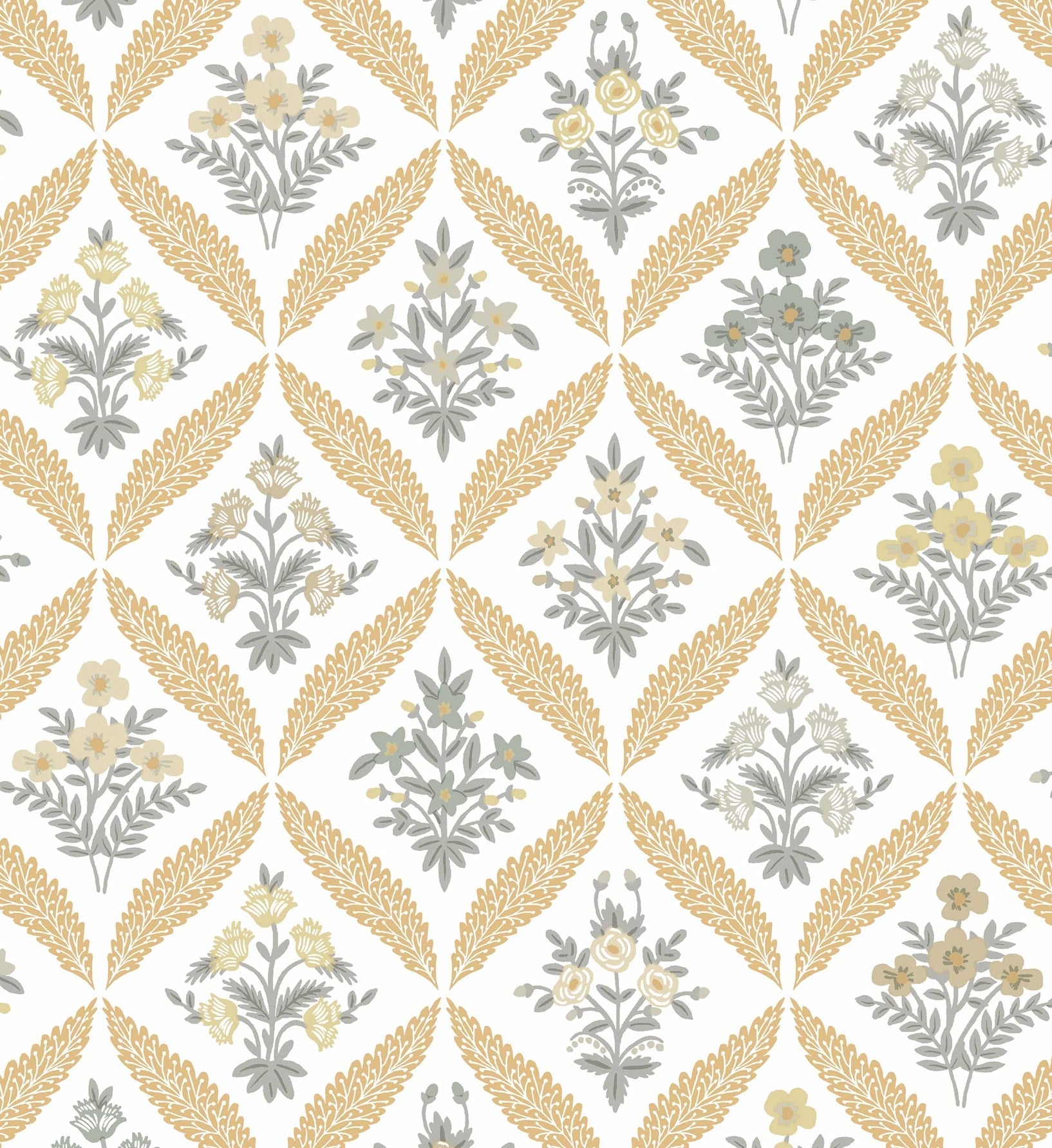Estee Garden Wallpaper - Gold Multi