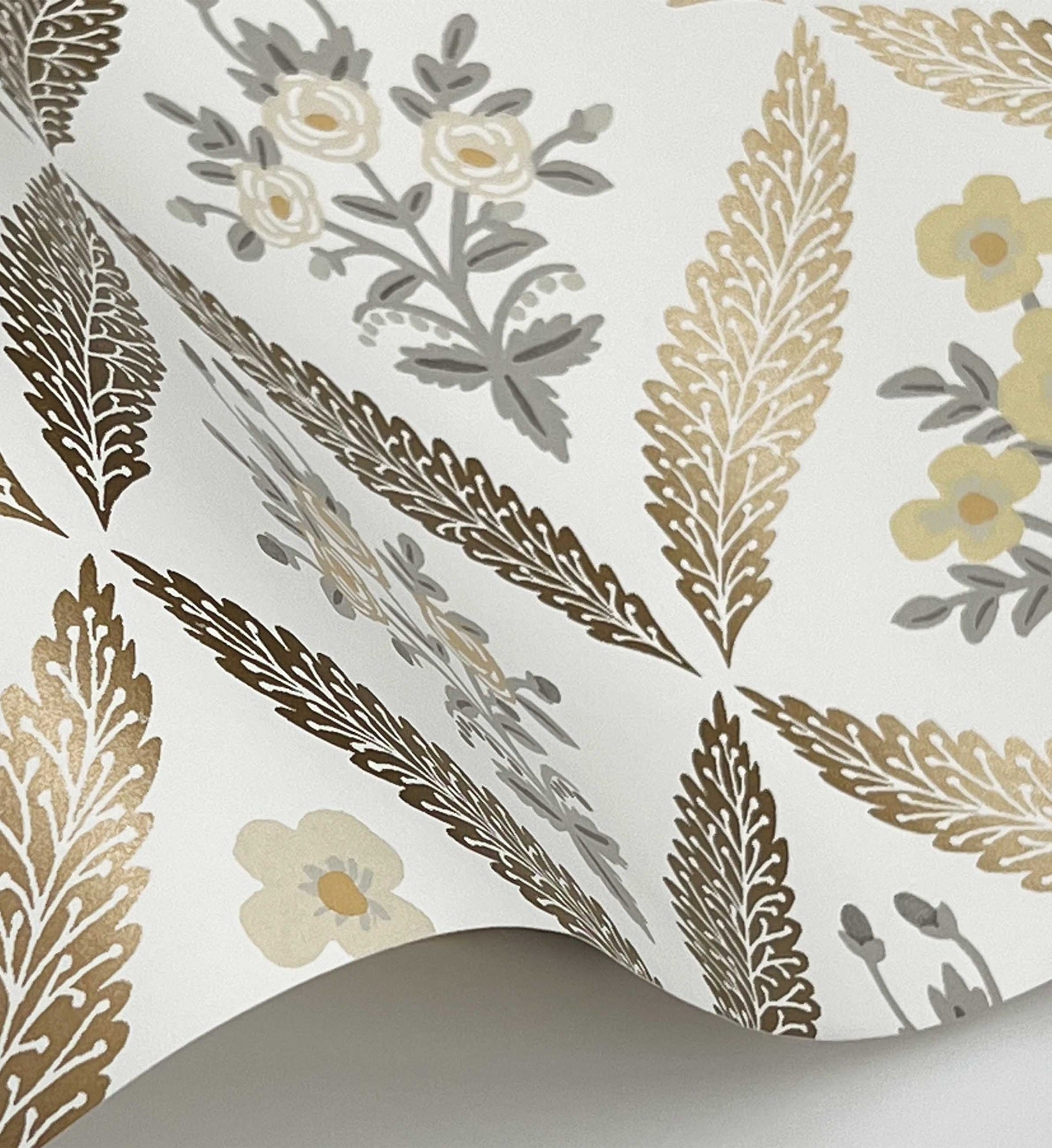 Estee Garden Wallpaper - Gold Multi