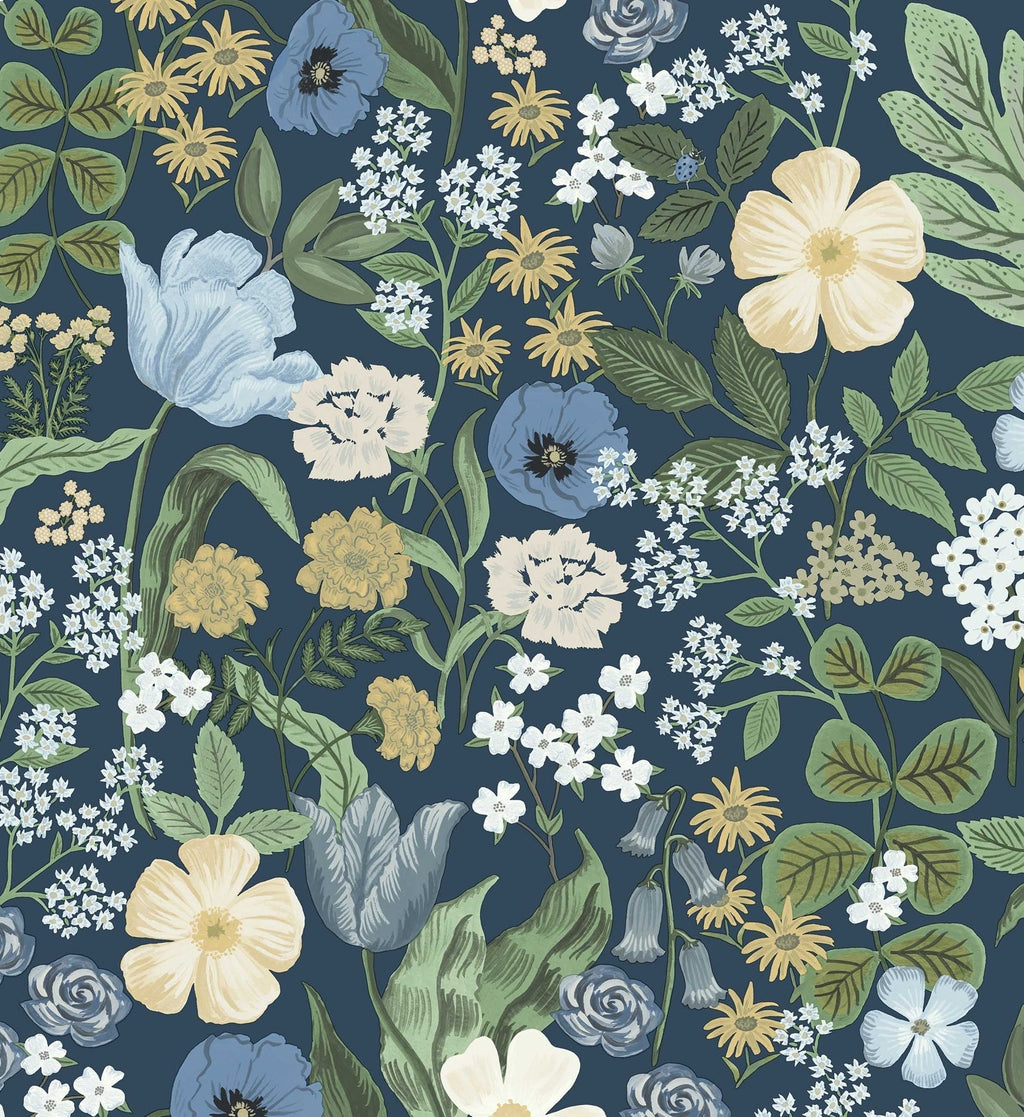Blossom Wallpaper - Navy