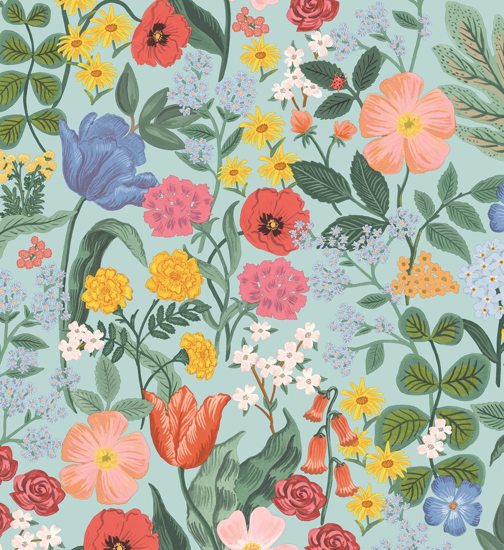 Blossom Wallpaper - Light Blue